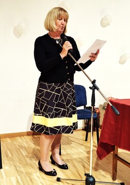 Vse navzoče je pozdravila Marta Hočevar_predsednica DU Cerklje